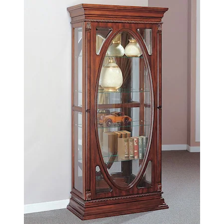 Curio Cabinet with 4 Glass Shelves